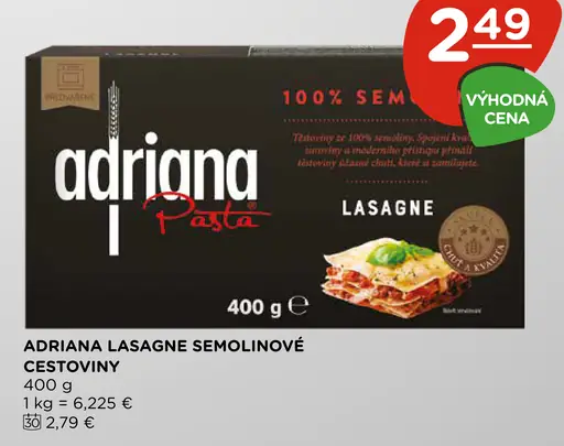 Adriana lasagne semolinové cestoviny