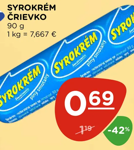Syrokrem črievko
