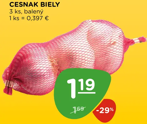 Cesnak biely balený