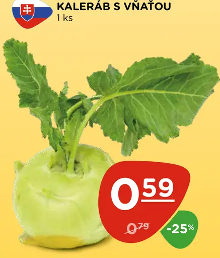 Kaleráb s vňaťou