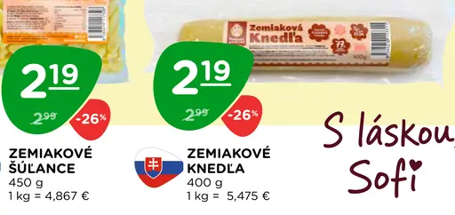 Moderná gazdinka zemiakové šúľance