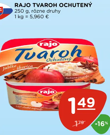 Rajo tvaroh ochutený