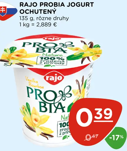 Rajo Probia Jogurt ochutený