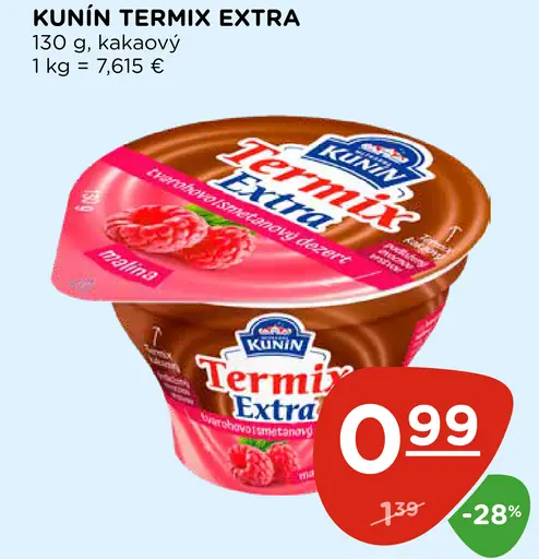 Kunin Termix Extra malinový tvarohový dezert