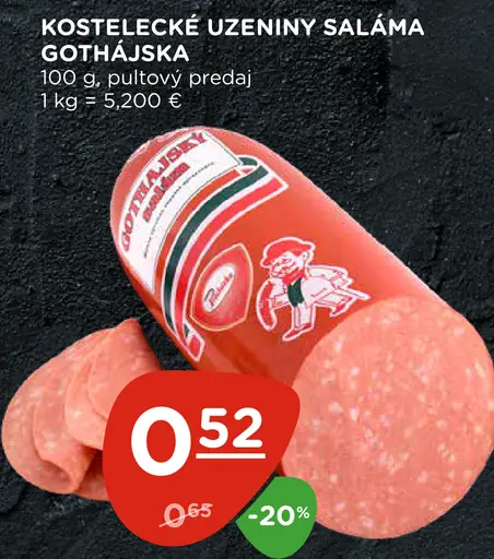 Kostelecké uzeniny saláma Gothajská