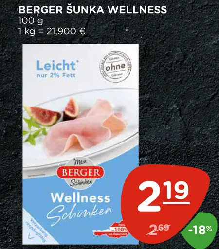 Berger Wellness šunka