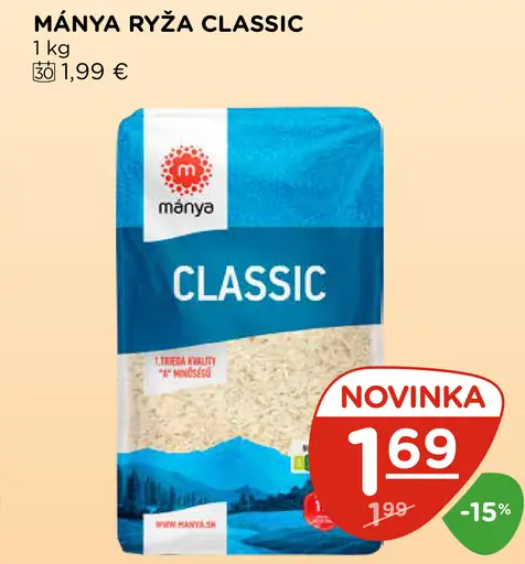 Mánya ryža classic