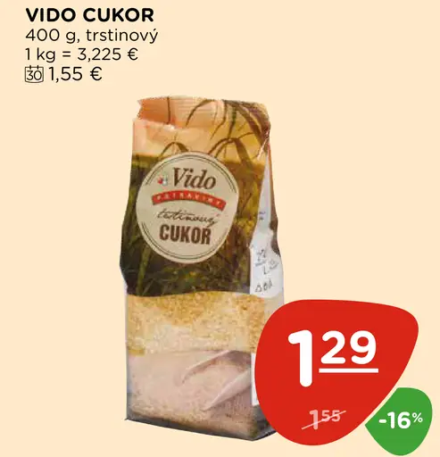 Vido trstinový cukor