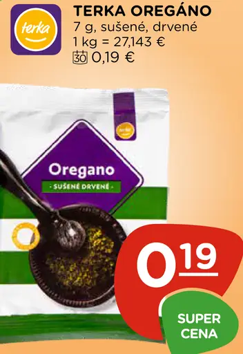 Terka oregano sušené drvené