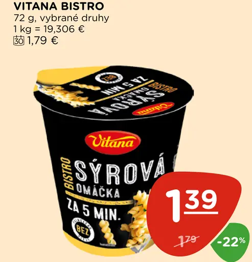 Vitana Bistro syrová omáčka