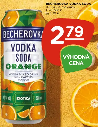 Becherovka Vodka Soda Orange plechovka