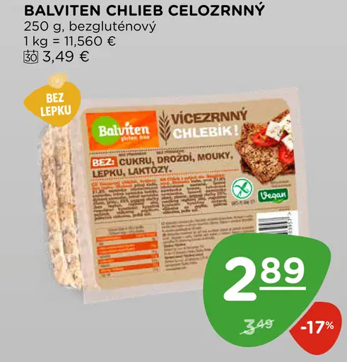 Balviten Chlieb celozrnný