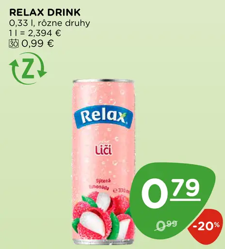 Relax drink ochutený nápoj