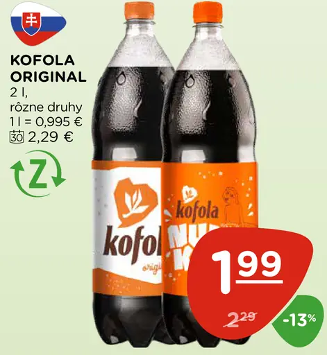 Kofola Original cola nápoj