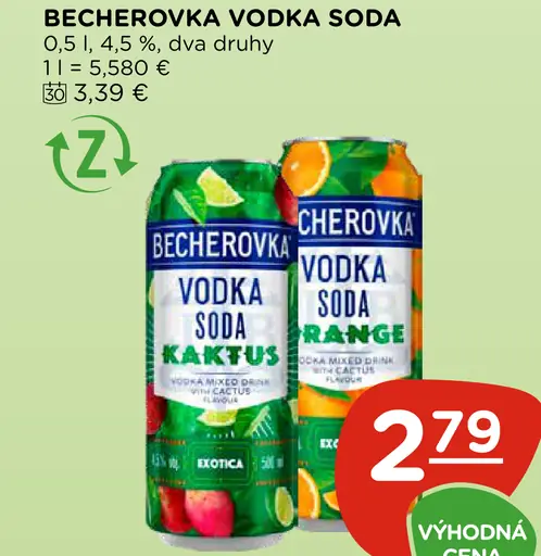 Becherovka Vodka Soda nápoj