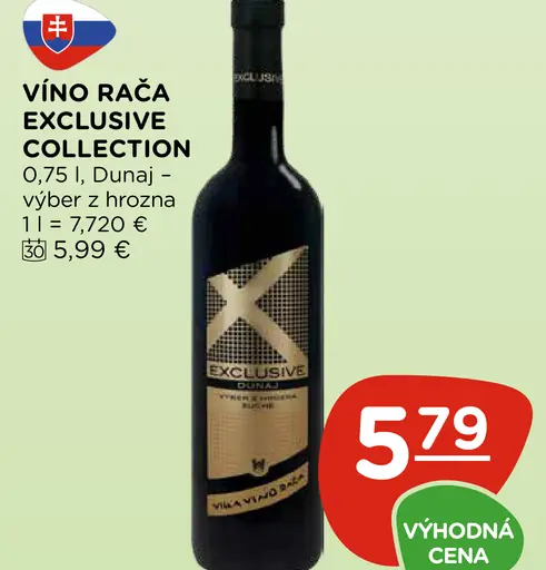 Víno Rača Exclusive Collection víno Dunaj výber z hrozna