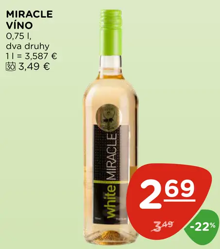 Miracle víno bílé