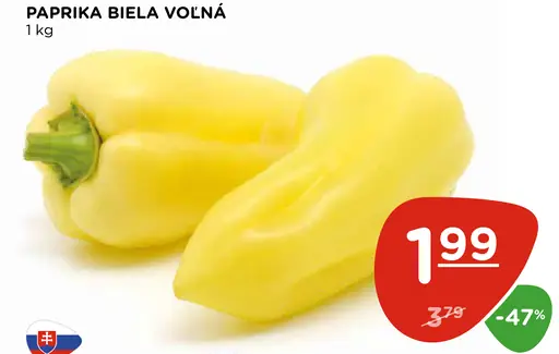 Paprika biela voľná