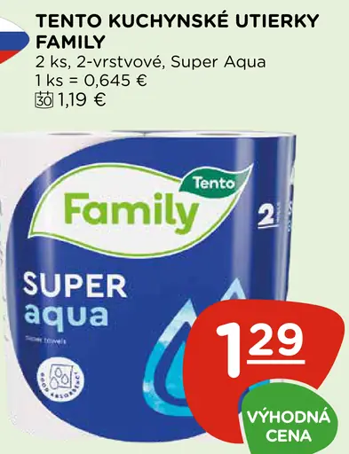 Tento Kuchynské utierky Family Super Aqua
