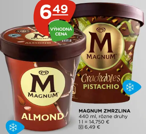 Magnum zmrzlina almond a crackables pistachio