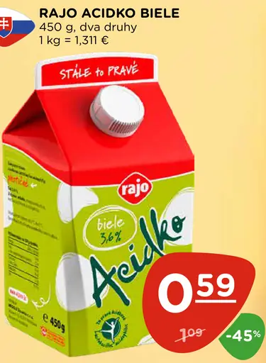 Rajo Ačidko biele
