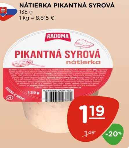 Pikantná syrová nátierka