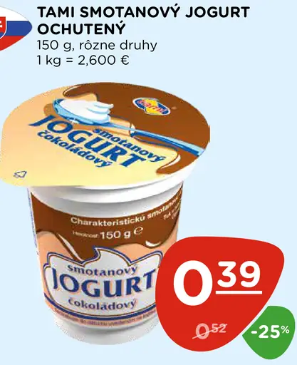 Tami smotanový jogurt ochutený