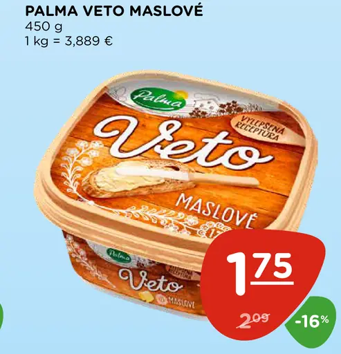 Palma Veto maslové rastlinné nátierkové tuky