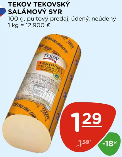 Tekov tekovský salámový syr