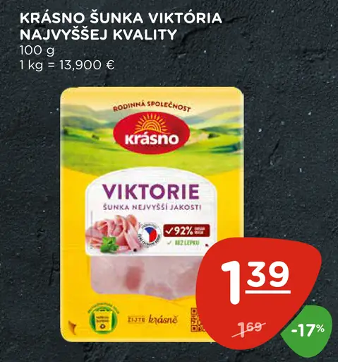 Krásno šunka Viktória najvyššej kvality