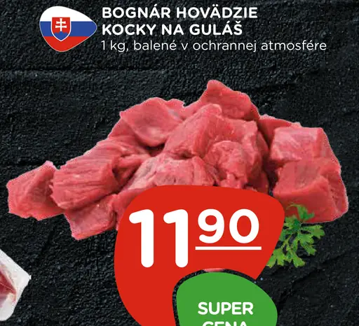Bognár hovädzie kocky na guláš