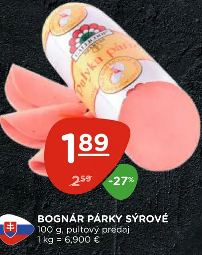 Bognár párky syrové