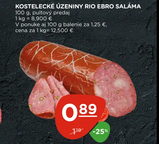 Kostelecké Uzeniny Rio Ebro Saláma