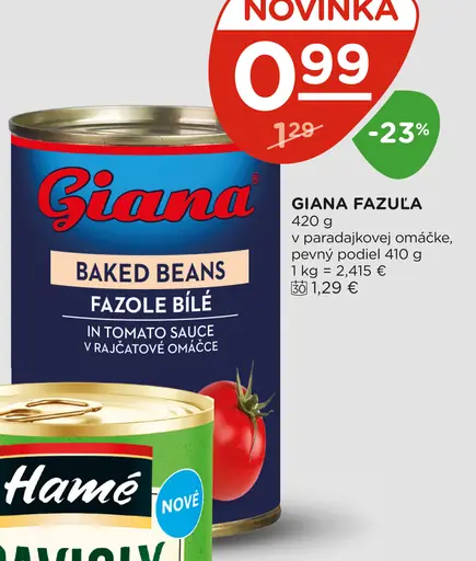 Giana fazuľa v paradajkovej omáčke rôzne druhy