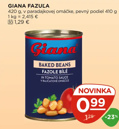 Giana fazuľa biela v paradajkovej omáčke
