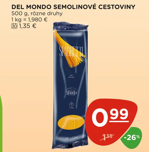 Del Mondo semolinové cestoviny