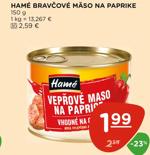 Hamé Vepřové mäso v paprike