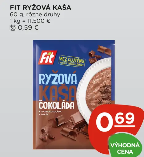 FIT Ryžová kaša Čokoláda