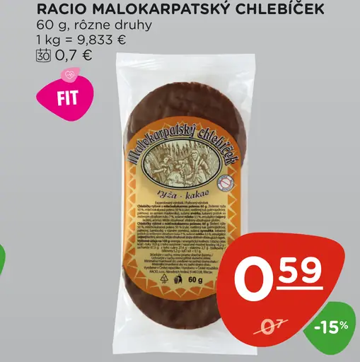 Racio Malokarpatský chlebíček rôzne druhy