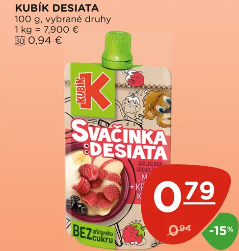 Kubík Svačinka desiata jahoda