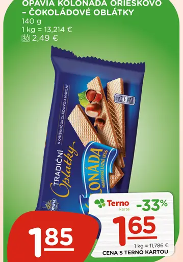 Opavia Kolonáda Orieškovo-čokoládové oblátky