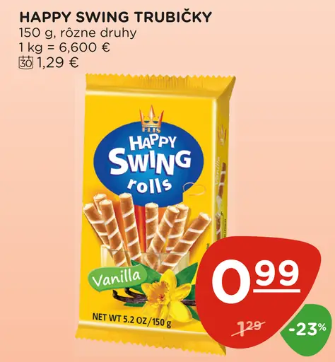 Happy Swing trubičky rôzne druhy