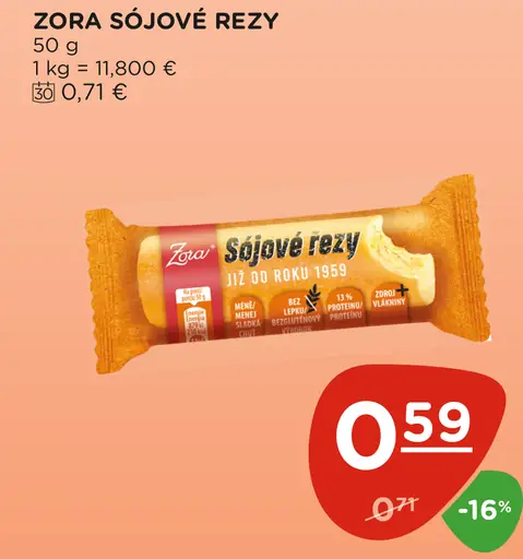 Zora sójové rezy