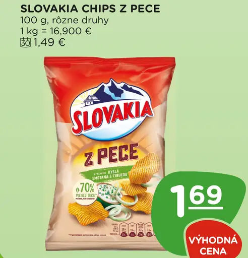 Slovakia Chips S príchuťou smotana a cibuľa