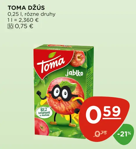 Toma džús jablko