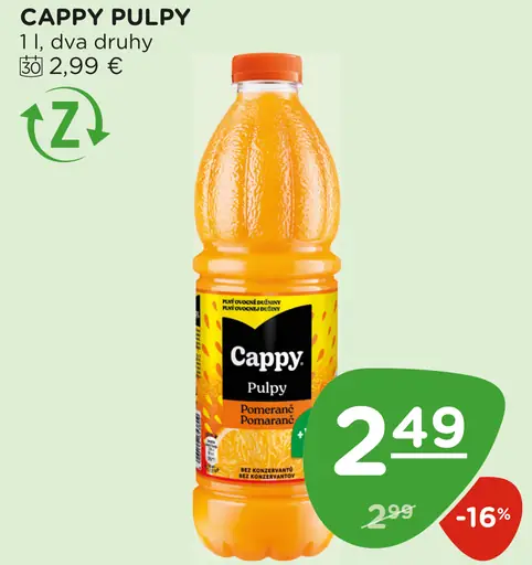 Cappy Pulpy nápoj