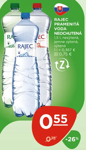 Rajec Pramenitá voda nesýtená