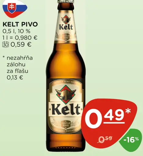 Kelt svetlé pivo