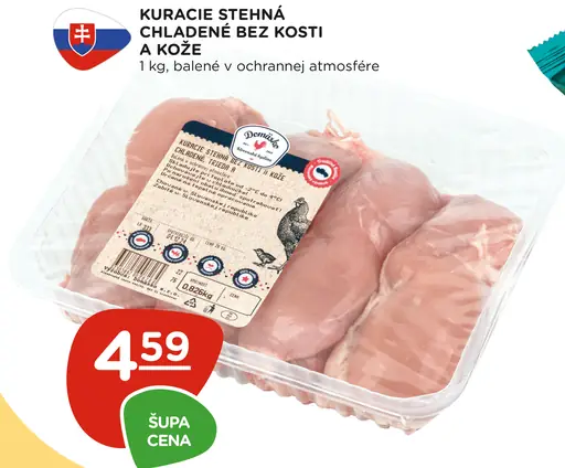 Kuracie stehná chladené bez kosti a kože