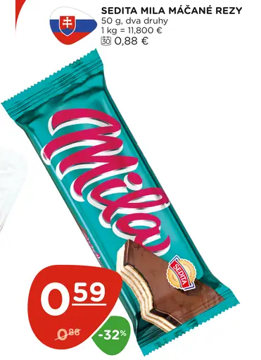 Sedita Mila máčané rezy